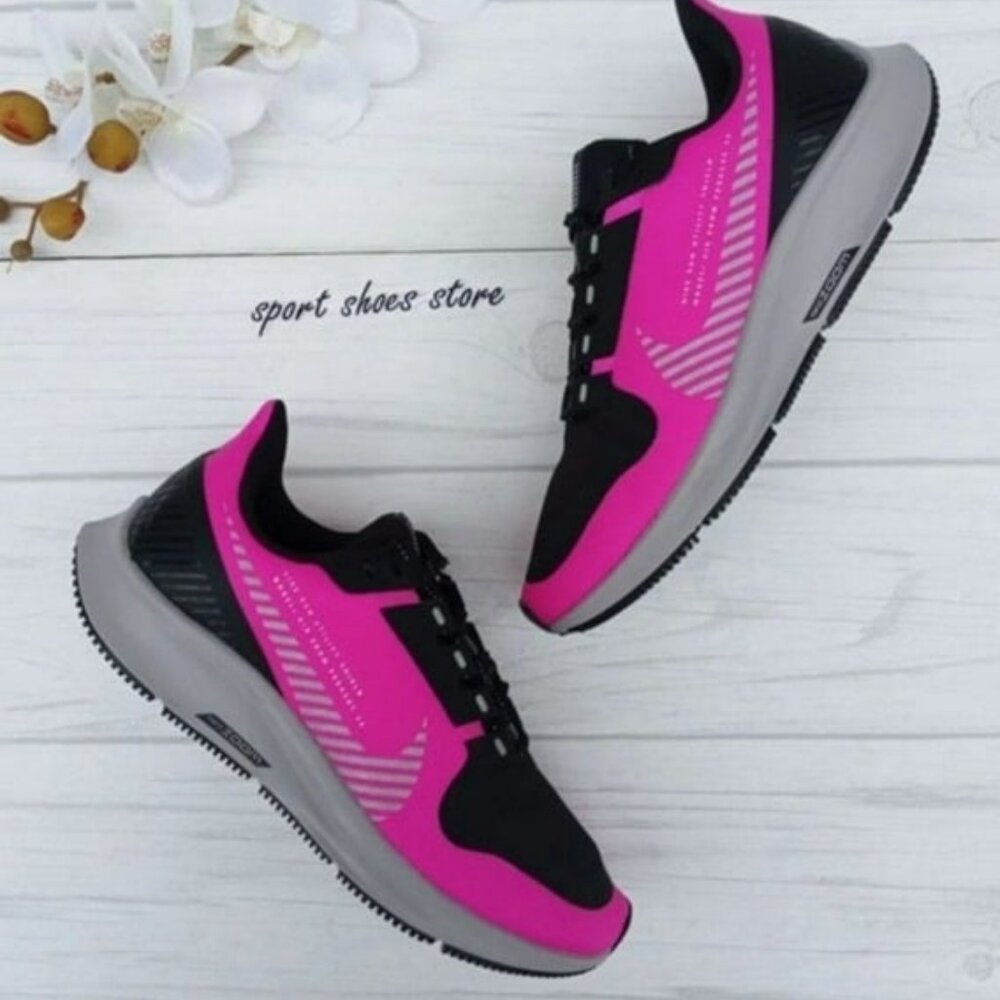 SZ 6 WOMEN'S NIKE AIR ZOOM PEGASUS 36 SHIELD BLACK / PINK AQ8006-600